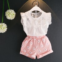 Toddler Kids Baby clothes Girls Top T-shirt+short pants Summer party Outfits&set