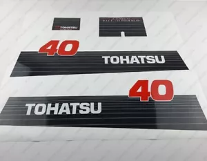 Juego de pegatinas de calcomanías de motor fueraborda Tohatsu 40 hp Automixing 2002 y anteriores - Imagen 1 de 7