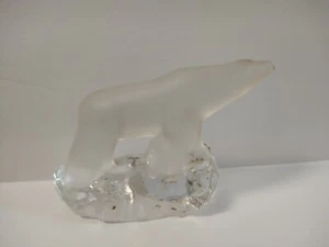 SAMMLERSTÜCK Glas BÄR Figur Briefbeschwerer mattierter Kristall - Bild 1 von 5