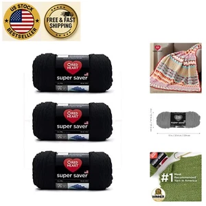 Super Saver Black Yarn 3 Pack - 198g Acrylic, Perfect for Knitting & Crochet - Picture 1 of 12