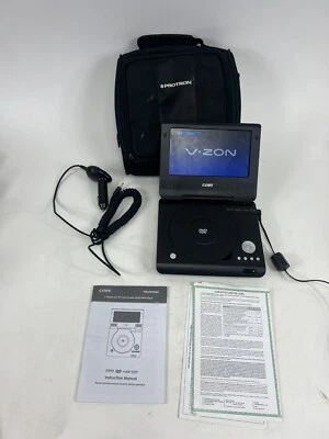 Coby V-Zon 8" TFT Widescreen Portable DVD Player TFDVD7008C W Manual & Case - Image 1 of 4