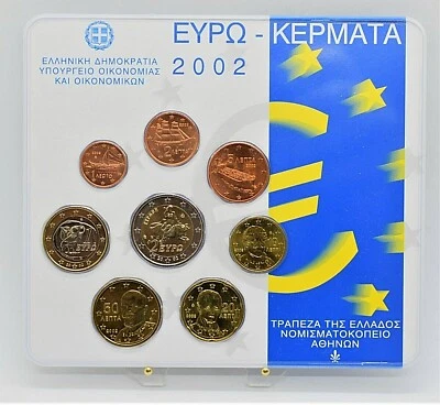Greece 2002 -  FDC Euro Coinset  - Image 1 of 2