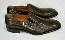 Genuine Alligator-Ostrich Shoes Slip-on Italian Handcrafted #2368 Burgundy 7&10