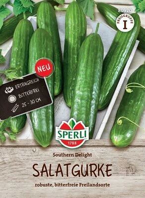 Salatgurkensamen Southern Delight F1, ertragreich, robuste Freilandsorte, Sperli - Bild 1 von 2
