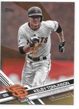 2017 Topps Series 2 Baseball Gold Kelby Tomlinson 1684/2017 Giants