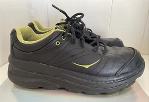 Hoka One One Combo LTR XT Bondi B Leather Shoes Black Mens Size 8.5 - Imagen 1 de 12