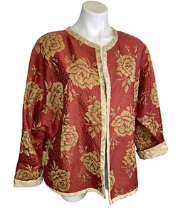 So Aida San Francisco Jacke Blazer M Medium Blumen Gobelin Art To Wear Vintage - Bild 1 von 8
