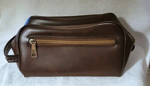 Vintage Travel Case Carry on Shoulder Bag Brown Scovill 9"x5" Overnight Tote - Picture 1 of 10
