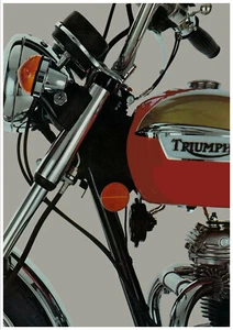 TRIUMPH Poster T140 T140V Bonneville Bonnie 1973 1974 Suitable to Frame - Picture 1 of 1