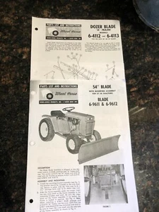 Wheel horse  GT-14 Parts List  & Inst.  54" Dozer Blade  Model 6-9611 & 6-9612 - Bild 1 von 1