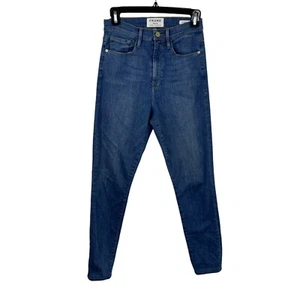 Frame Denim Blue Jeans Ali High Rise Skinny Light Wash Casual Women Size 27 EUC - Picture 1 of 10