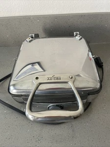All Clad Waffler 4 Waffle Maker stainless steel non stick Working READ! - Picture 1 of 14