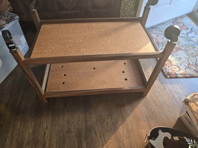 📺Carrito de TV/para servir madera Gusdorf de 2 niveles Mid Century de colección 29,5" con x 21,5" t Foto 1 de 4