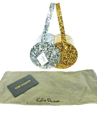 Edie Parker Purse Bag Double Shot Gold and Silver Acrylic Handbag NWT - Image 1 of 4