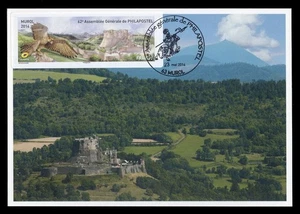 FRANCE 2014 Carte Maximum Card ATM LISA 62 Philapostel Murol castle château - Imagen 1 de 1