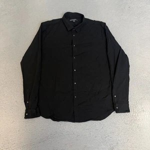 John Varvatos Shirt Mens Size XL Black Long Sleeve Button Up Cotton Viscose - Picture 1 of 9