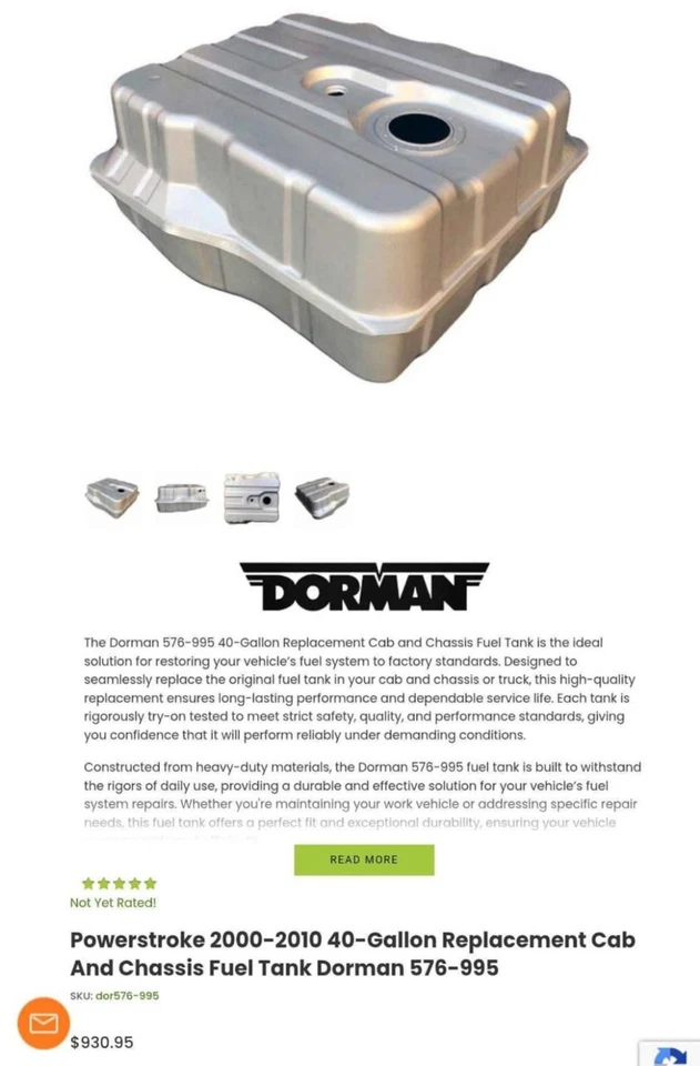 40 Gallons Fuel Tank for Ford F-250 Super Duty 2001-2010 F-350 F550 Super Duty - Image 1 of 4