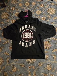 Mens AJ Armani Jeans 1981 Hoodie Sweatshirt size L - Picture 1 of 3