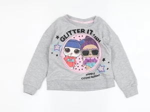 L.O.L. Surprise! Girls Grey Sweatshirt 3-4 Years | Fun Graphic Print - Picture 1 of 12