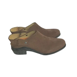 Ariat Womens Brown Suede Leather Clogs Cowboy Western Heeled Shoes Boots Size 8 - Picture 1 of 8