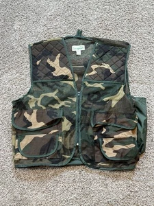Vintage Texsport Fieldwear Camou Vest Multiple Pockets XL - Picture 1 of 8