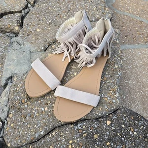 Via Pinky Collection Women's Sandals Zip Up, Fringe Size 8 - Picture 1 of 6