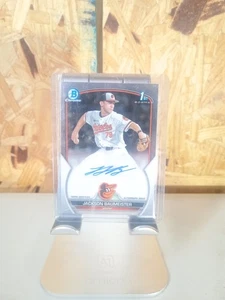 2023 BOWMAN CHROME DRAFT JACKSON BAUMEISTER 1ST PROSPECT ON CARD BASE AUTO - Picture 1 of 2