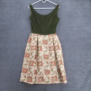 Vestido Jonathan Logan Mujer Pequeño Terciopelo y Tapiz Años 60 Lápiz - Imagen 1 de 7