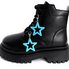 2PCS Colourful Color Acrylic Stars Big Pendant Martin Boots Side Shoes Buckles p