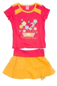 Hering Children Kid Girl's Cotton T-Shirt and Skirt Clothing Set Style 59PZ - Picture 1 of 3