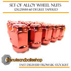 Red Alloy Wheel Nuts 20 12X125 For Nissan 200Sx S13 5 Stud Mk3 88 96