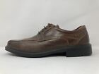 Ecco New Jersey Bicycle Toe Tie Leather Dress Shoes 44 (10-10.5) Brown Slovakia