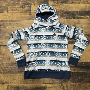 Burton Dryride Heron Aztec Print Hoodie Pullover Snowboard Sweater Medium - Picture 1 of 11