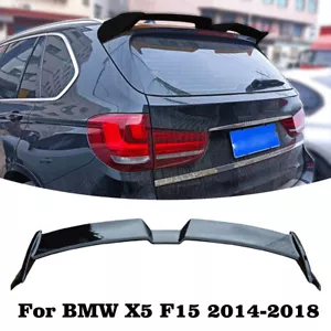 Spoiler de Toit Aileron Arrière Noir Brillant pour BMW X5 F15 2014-2018 - Foto 1 di 7