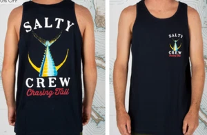 Carro armato Salty Crew Chasing Tail taglia Small Navy nuovo con etichetta - Foto 1 di 1