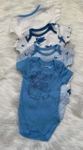 NWT 5 pk. Baby Boy Short sleeve bodysuits, Size Up to 7lbs. - Picture 1 of 8