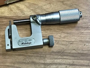NICE MITUTOYO UNI MICROMETER NO. 117 0 - 1 " .0001 " - Picture 1 of 3
