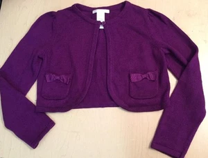 EUC sz 6 Janie Jack CITY MUSEUM Purple Boysenberry Cardigan Sweater Shrug $54 - Picture 1 of 1