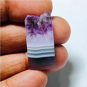 Stürmischer Himmel natürlicher lila Amethyst Tropfstein Scheibe Edelstein 28 kt. ME-11648 - Bild 1 von 5
