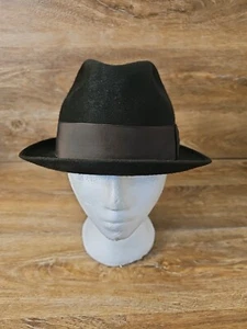 Stetson Selv-Edge 3X Beaver Quality Black W/Trim And Horse Pin 7-1/8 - Picture 1 of 16