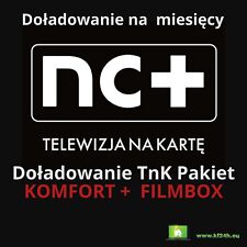 12m-cy START+ FILMBOX Telewizja na kartę Doładowanie NC+ TVN Doladowanie TnK TVP1