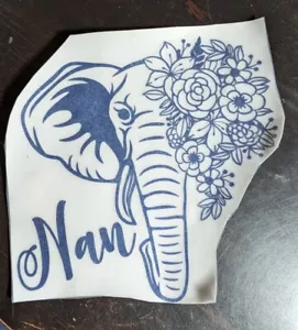 Floral Boho Elephant Custom, personalized  personalized Vinyl decal  - Picture 1 of 1