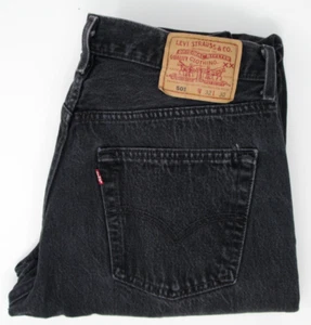 Vintage Levis 501 Black Button Fly Made in USA 501-0660 32x30 *actual 31x30 - Picture 1 of 15