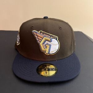 NEW New Era 7 1/2 Cleveland Guardians Brown Navy Blue 2023 ASG Hat Cap 59Fifty