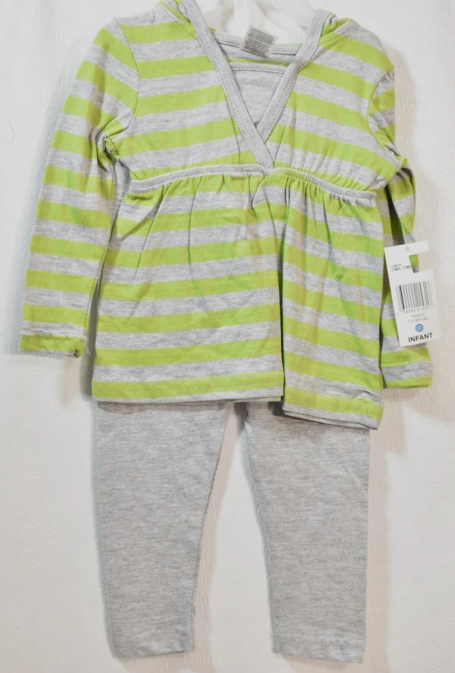 Conjunto de pantalones y top Fisher Price a rayas verdes talla 12 meses conjunto Foto 1 de 4