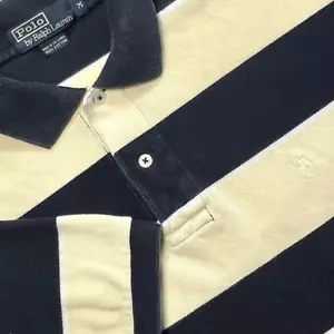 Polo Ralph Lauren Polo Mens M Striped Shirt Classiccore Golf Rugby Athleisure - Picture 1 of 8