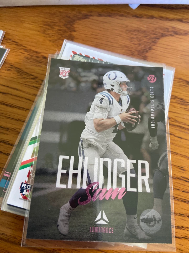 2021 Panini Chronicles Luminance Pink- Rookie RC- Sam Ehlinger #221- Colts - Image 1 of 1