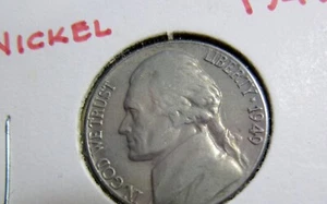 1949 P Philadelphia Jefferson Nickel US 5 Cent 📸 AS PICTURED📷 - Picture 1 of 3