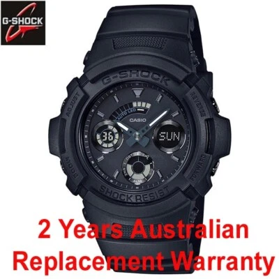 CASIO G-SHOCK MEN'S WATCH AW-591BB-1A ALL BASIC BLACK AW591BB-1ADR 2Y WARRANTY - image 1 of 4