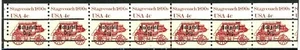 STAGECOACH Precancel MNH Strip of 7 With Line Gap PNC7 PL3 Scott's 1898AB - Picture 1 of 1